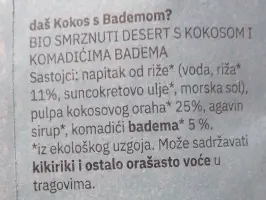 Sladoled kokos s bademom 3 kom